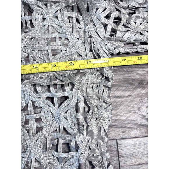 Chico’s Travelers Crochet Cardigan SM Womens Gray‎ Open Front 3/4 Sleeve Boho - Picture 5 of 7